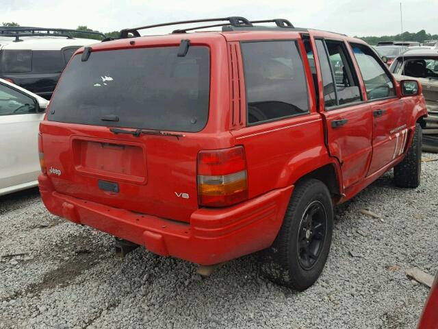 1J4GX78Y6WC354846 - 1998 JEEP GRAND CHER RED photo 4