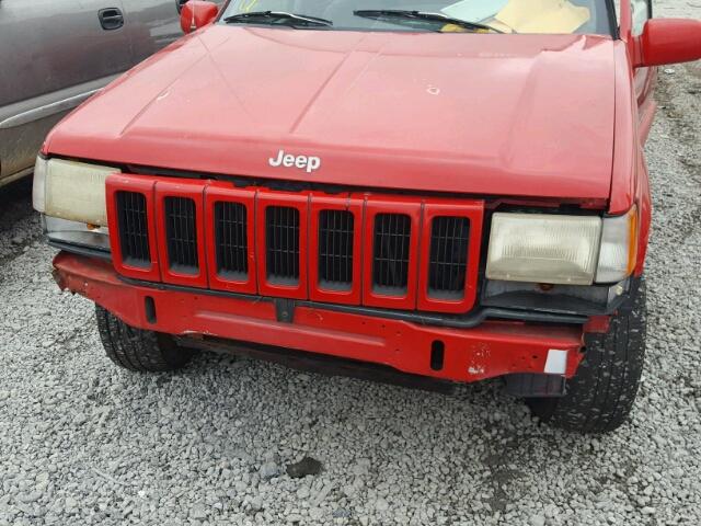 1J4GX78Y6WC354846 - 1998 JEEP GRAND CHER RED photo 9