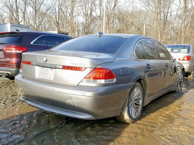 WBAGL63595DP74695 - 2005 BMW 745 I GRAY photo 4