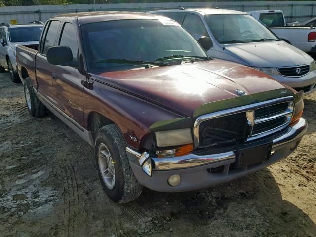 1B7GL2AN8YS708699 - 2000 DODGE DAKOTA QUA MAROON photo 1