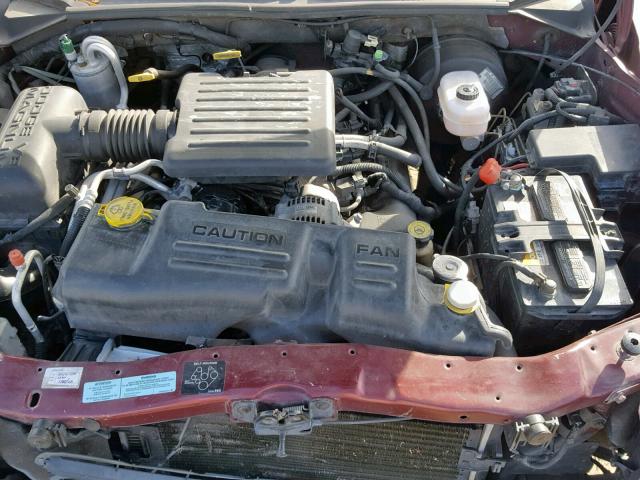 1B7GL2AN8YS708699 - 2000 DODGE DAKOTA QUA MAROON photo 7