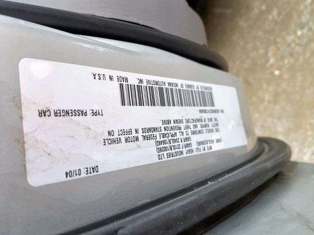 4S3BH625747305456 - 2004 SUBARU LEGACY L S SILVER photo 10