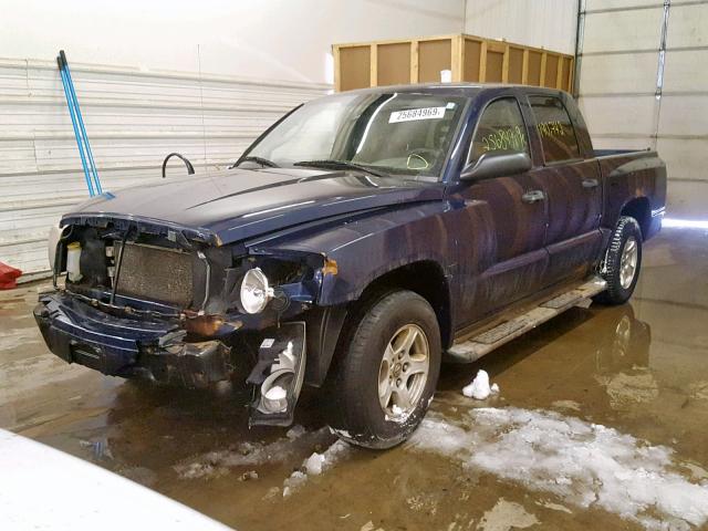 1D7HW48P67S195231 - 2007 DODGE DAKOTA QUA BLUE photo 2