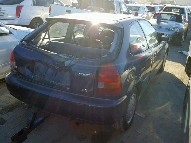 2HGEJ6347VH112044 - 1997 HONDA CIVIC DX BLUE photo 4