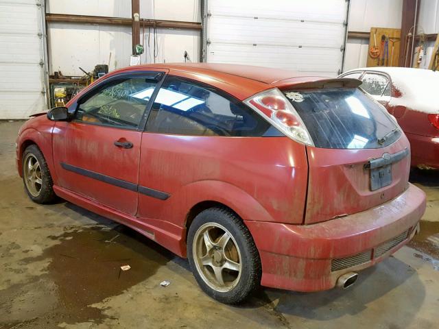3FAFP3138YR220407 - 2000 FORD FOCUS ZX3 RED photo 3