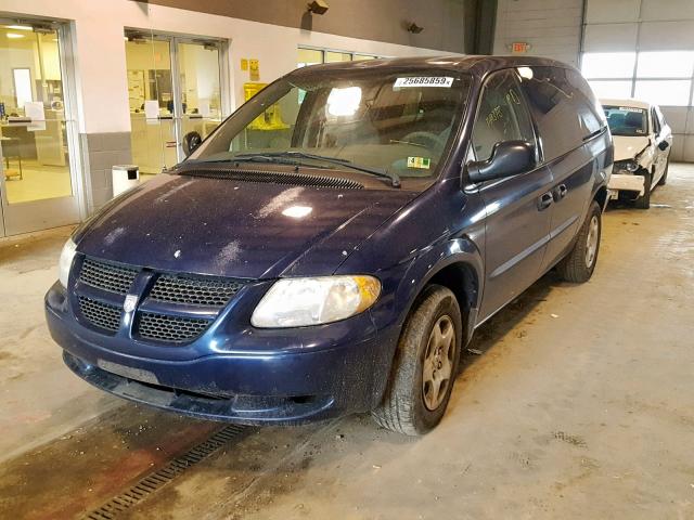 1D4GP24R03B340730 - 2003 DODGE GRAND CARA BLUE photo 2