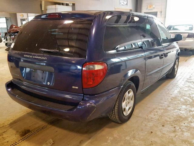 1D4GP24R03B340730 - 2003 DODGE GRAND CARA BLUE photo 4