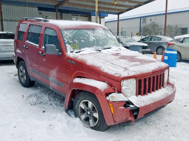 1J8GN28K28W106002 - 2008 JEEP LIBERTY SP RED photo 1