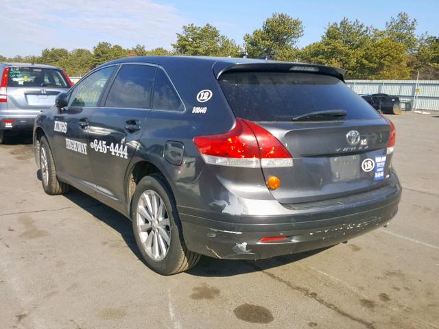 4T3BA3BB2BU023591 - 2011 TOYOTA VENZA BASE GRAY photo 3