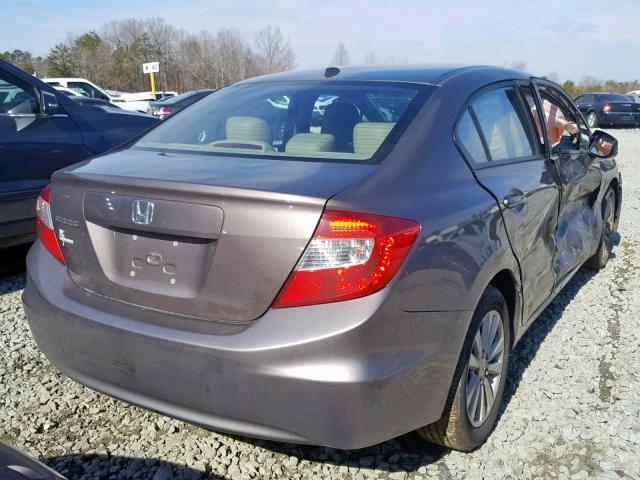 2HGFB2F91CH516438 - 2012 HONDA CIVIC EXL BROWN photo 4