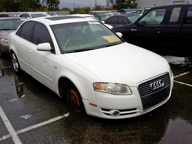 WAUAF68E75A462236 - 2005 AUDI A4 2.0T WHITE photo 1