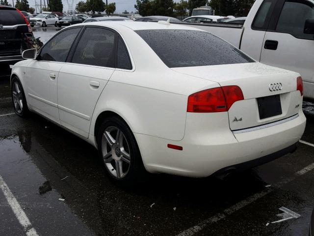 WAUAF68E75A462236 - 2005 AUDI A4 2.0T WHITE photo 3