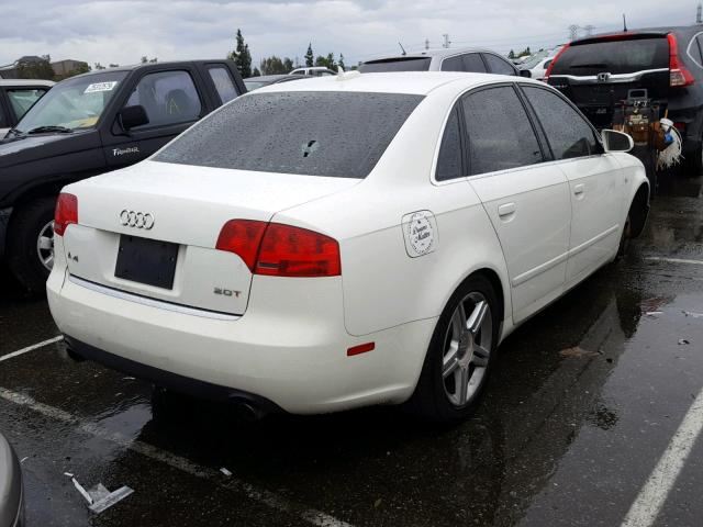 WAUAF68E75A462236 - 2005 AUDI A4 2.0T WHITE photo 4