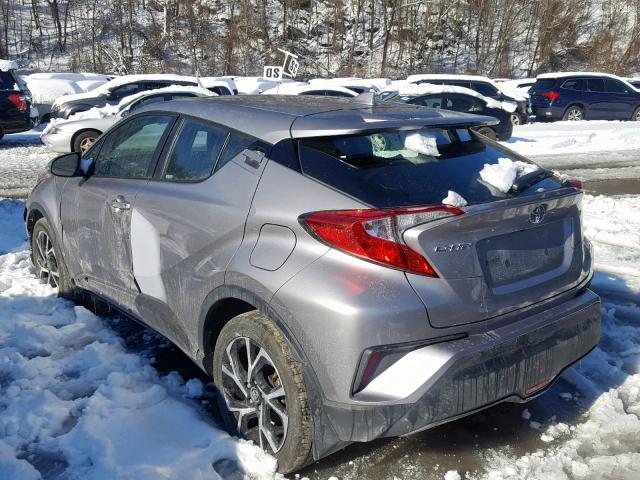 NMTKHMBX3JR047135 - 2018 TOYOTA C-HR XLE GRAY photo 3