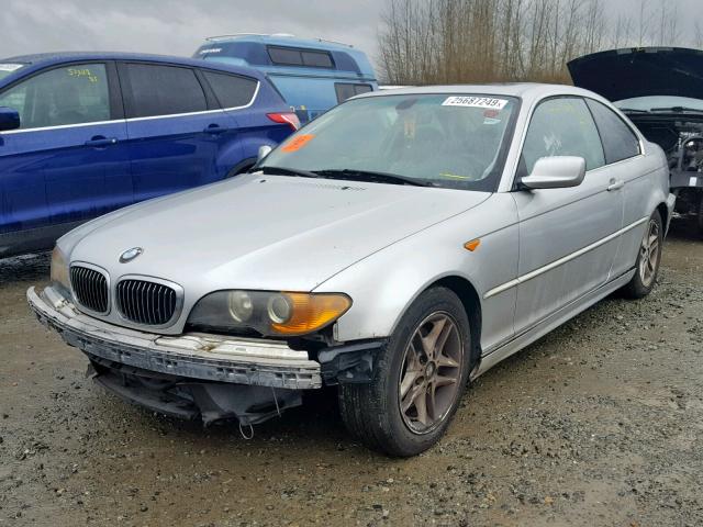 WBABD33484PL03874 - 2004 BMW 325 CI SILVER photo 2