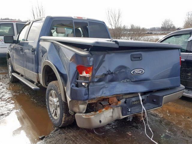 1FTPW14575FA56823 - 2005 FORD F150 SUPER BLUE photo 3