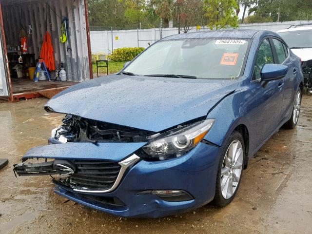 3MZBN1V75HM123594 - 2017 MAZDA 3 TOURING BLUE photo 2