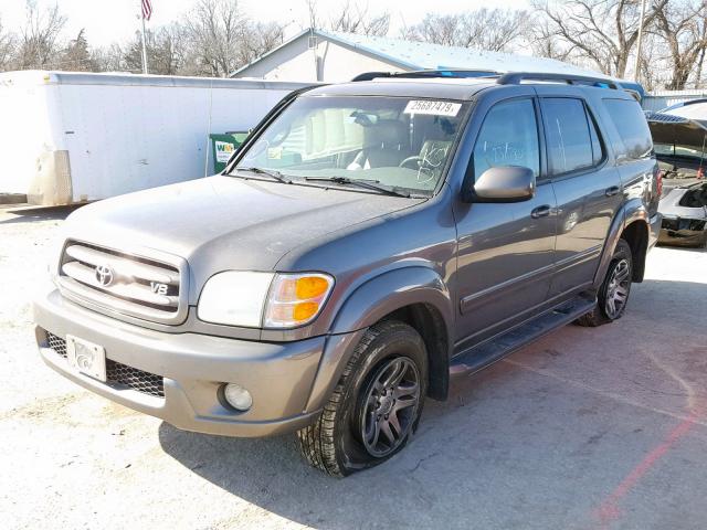 5TDBT48A13S179705 - 2003 TOYOTA SEQUOIA LI GRAY photo 2