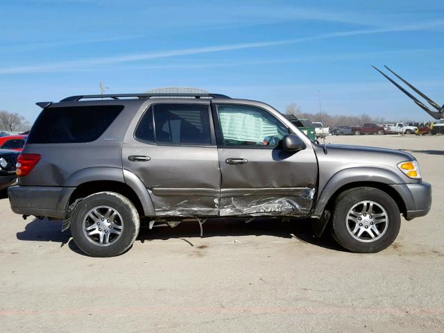 5TDBT48A13S179705 - 2003 TOYOTA SEQUOIA LI GRAY photo 9