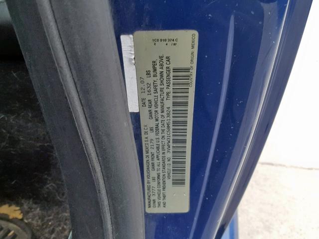 3VWPW31C58M513824 - 2008 VOLKSWAGEN NEW BEETLE Mavi foto 10