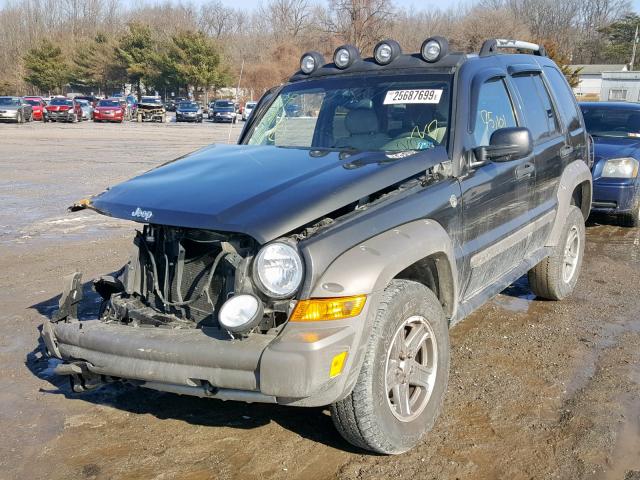 1J8GL38K45W559237 - 2005 JEEP LIBERTY RE CHARCOAL photo 2