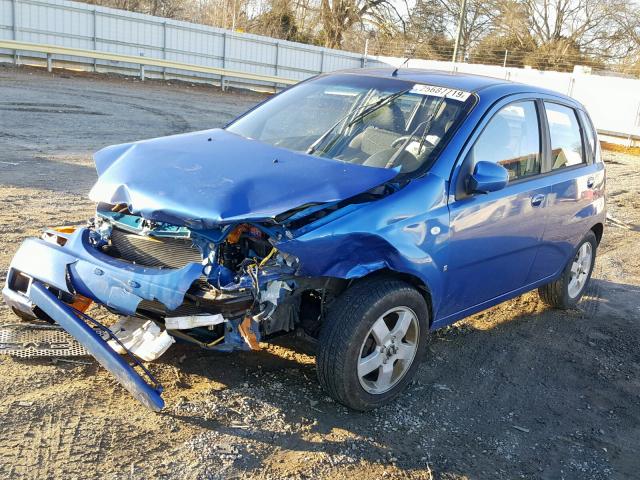 KL1TD666X7B706334 - 2007 CHEVROLET AVEO BASE ლურჯი ფოტო 2