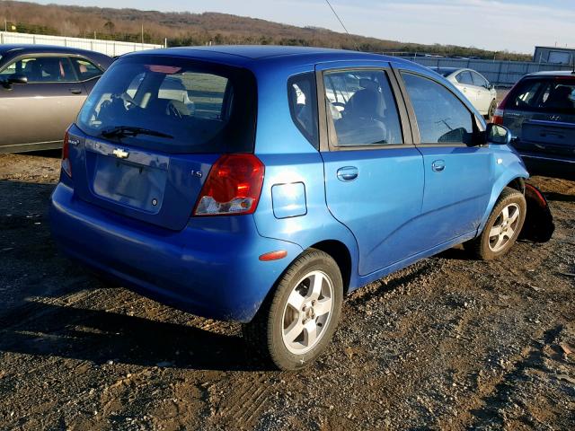 KL1TD666X7B706334 - 2007 CHEVROLET AVEO BASE ლურჯი ფოტო 4