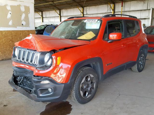 ZACCJABH7FPC06891 - 2015 JEEP RENEGADE L RED photo 2