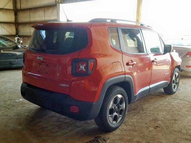 ZACCJABH7FPC06891 - 2015 JEEP RENEGADE L RED photo 4