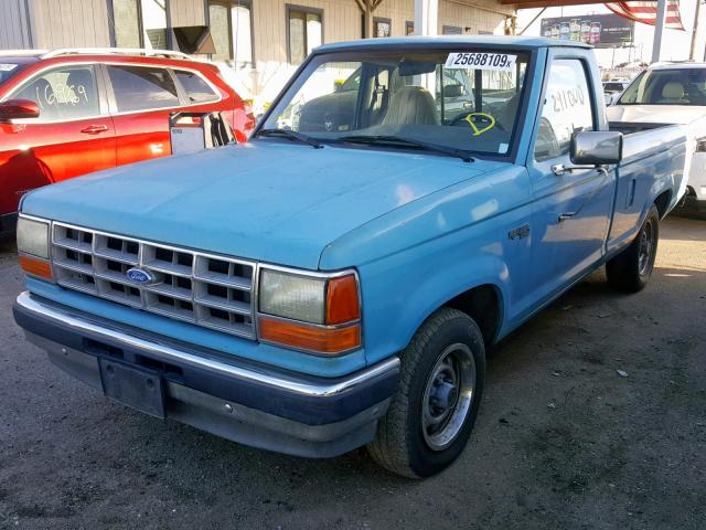 1FTCR10X2MUC49856 - 1991 FORD RANGER BLUE photo 2