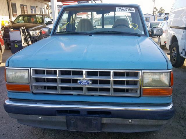 1FTCR10X2MUC49856 - 1991 FORD RANGER BLUE photo 9