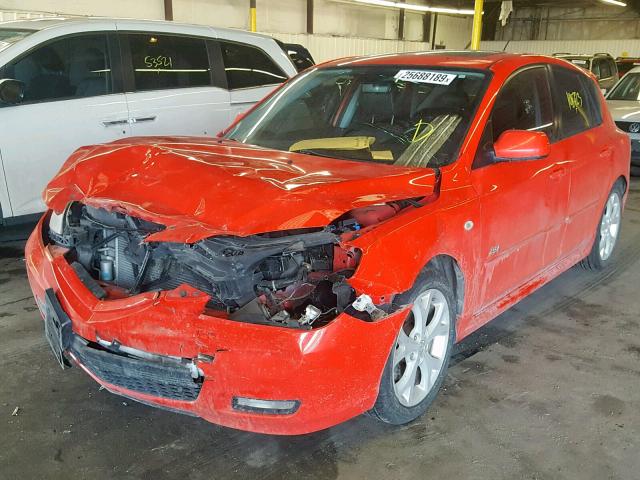 JM1BK343471689148 - 2007 MAZDA 3 HATCHBAC RED photo 2