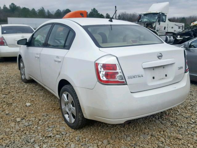 3N1AB61E67L640399 - 2007 NISSAN SENTRA 2.0 WHITE photo 3