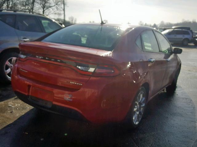 1C3CDFCA6DD293625 - 2013 DODGE DART LIMIT RED photo 4