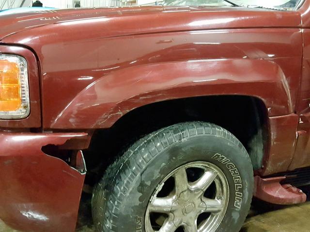 1GYEK13R3YR134941 - 2000 CADILLAC ESCALADE MAROON photo 10