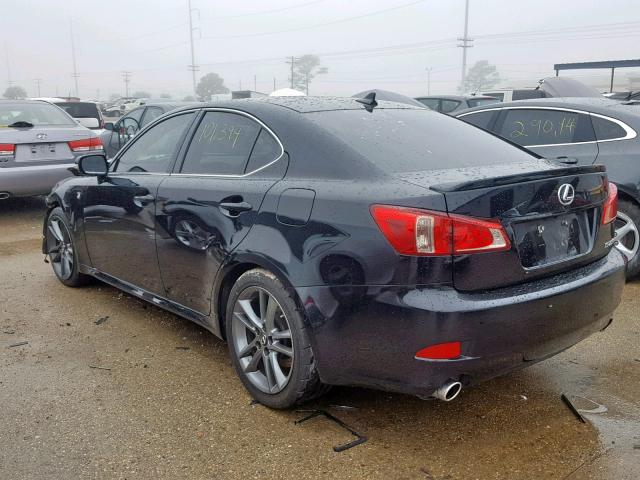 JTHBF5C2XB5150719 - 2011 LEXUS IS 250 BLACK photo 3