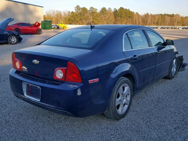 1G1ZB5EB2A4126307 - 2010 CHEVROLET MALIBU LS BLUE photo 4