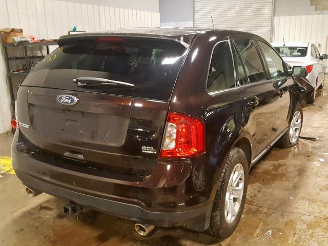 2FMDK3JC0DBC89127 - 2013 FORD EDGE SEL BROWN photo 4