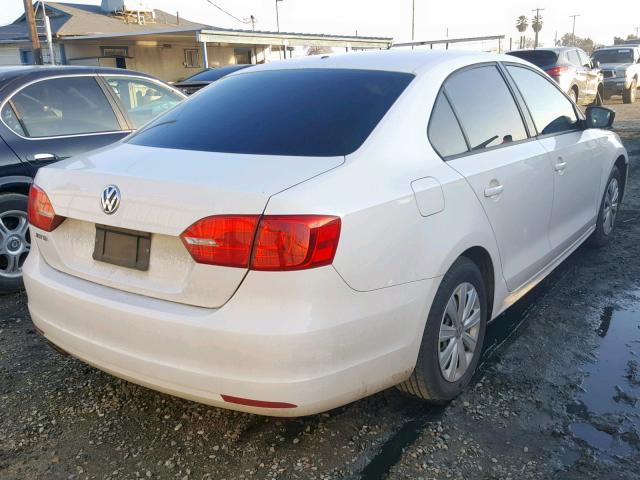 3VW2K7AJ1EM210336 - 2014 VOLKSWAGEN JETTA BASE WHITE photo 4