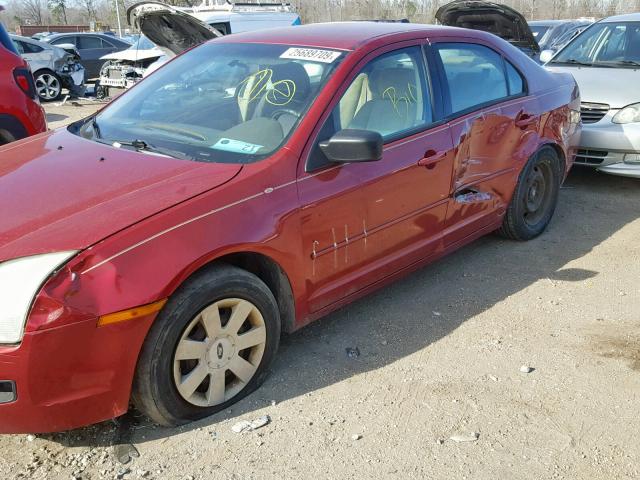 3FAHP06Z27R156433 - 2007 FORD FUSION S BURGUNDY photo 9