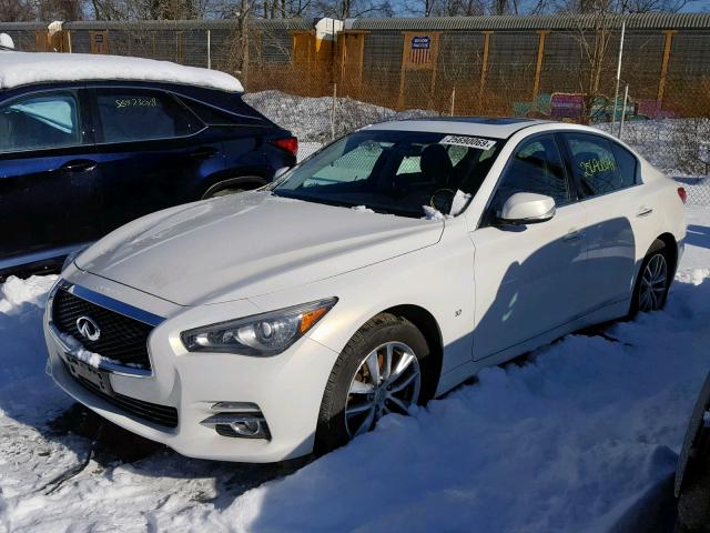 JN1BV7AR6FM398593 - 2015 INFINITI Q50 BASE WHITE photo 2