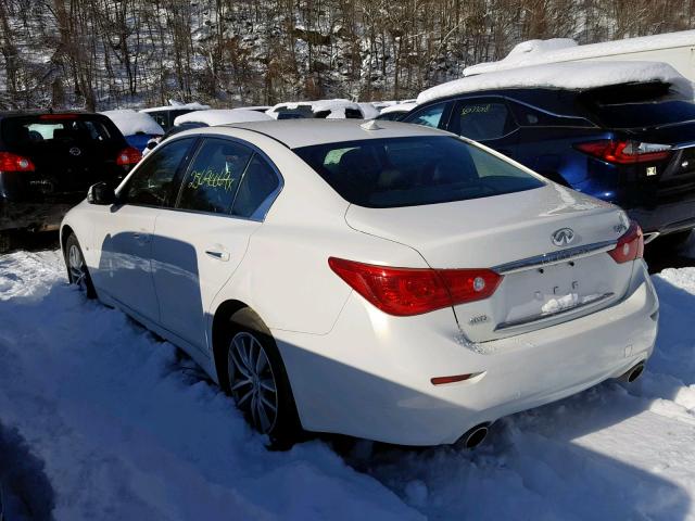 JN1BV7AR6FM398593 - 2015 INFINITI Q50 BASE WHITE photo 3