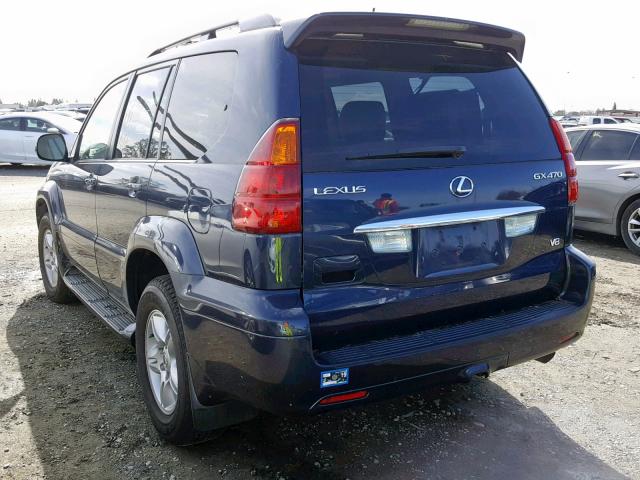 JTJBT20X530017550 - 2003 LEXUS GX 470 BLUE photo 3