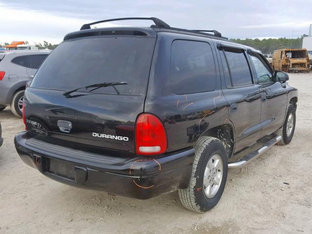 1B4HR38NX2F128284 - 2002 DODGE DURANGO SP BLACK photo 4