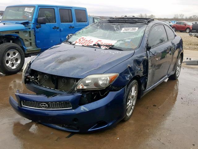 JTKDE177750031628 - 2005 TOYOTA SCION TC BLUE photo 2
