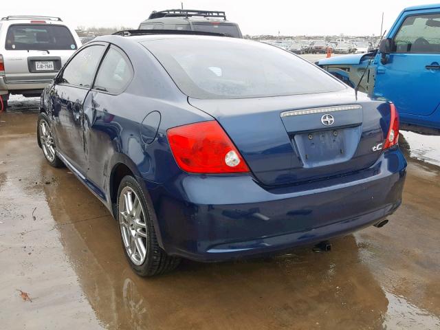 JTKDE177750031628 - 2005 TOYOTA SCION TC BLUE photo 3