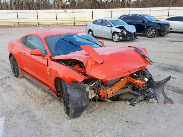 1FA6P8CF8F5302383 - 2015 FORD MUSTANG GT ORANGE photo 1