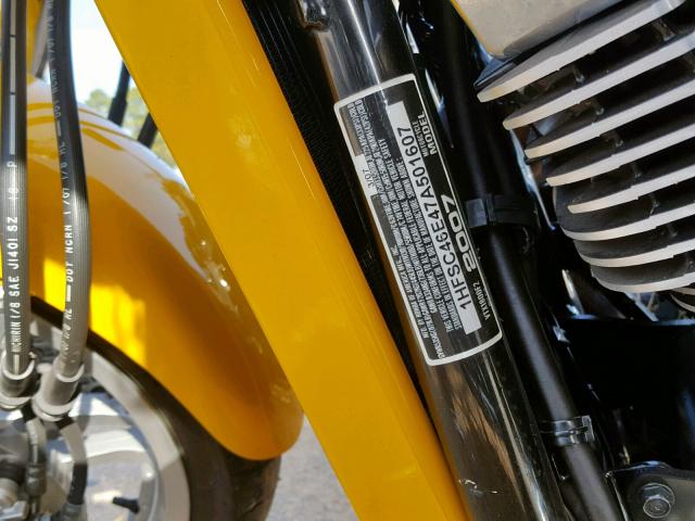 1HFSC46E47A501607 - 2007 HONDA VTX1800 F2 YELLOW photo 10