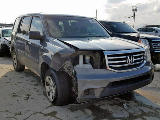 5FNYF3H25CB043862 - 2012 HONDA PILOT LX BLUE photo 1