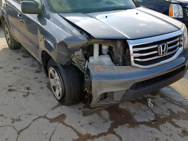 5FNYF3H25CB043862 - 2012 HONDA PILOT LX BLUE photo 9